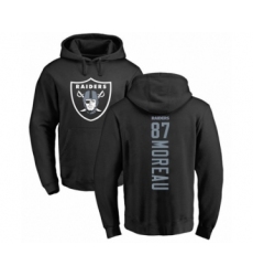 Football Oakland Raiders #87 Foster Moreau Black Backer Pullover Hoodie