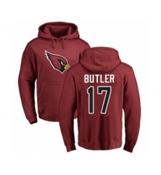 Football Arizona Cardinals #17 Hakeem Butler Maroon Name & Number Logo Pullover Hoodie