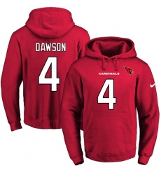 NFL Men Nike Arizona Cardinals #4 Phil Dawson Red Name & Number Pullover Hoodie
