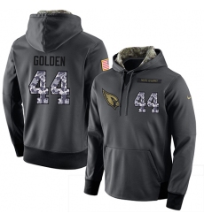 NFL Men Nike Arizona Cardinals #44 Markus Golden Stitched Black Anthracite Salute to Service Player Performance Hoodie