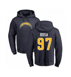 Football Los Angeles Chargers #97 Joey Bosa Navy Blue Name & Number Logo Pullover Hoodie