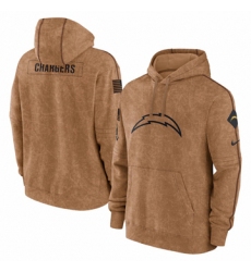 Men's Los Angeles Chargers Nike Brown 2023 Salute To Service Club Pullover Hoodie