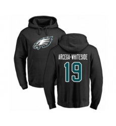 Philadelphia Eagles #19 JJ Arcega-Whiteside Black Name & Number Logo Pullover Hoodie
