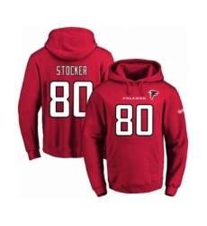 Football Men's Atlanta Falcons #80 Luke Stocker Red Name & Number Pullover Hoodie