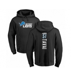 Football Detroit Lions #51 Jahlani Tavai Black Backer Pullover Hoodie