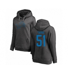 Football Women's Detroit Lions #51 Jahlani Tavai Ash One Color Pullover Hoodie
