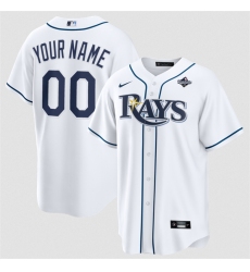 Men's Tampa Bay Rays Active Player Custom White 2026 World Series Home Cool Base Stitched Baseball Jersey