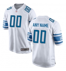 Men's Detroit Lions Nike White Custom Game Jersey
