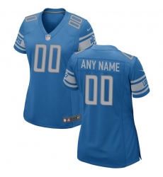 Women's Detroit Lions Nike Blue Custom Team Color Game Jersey