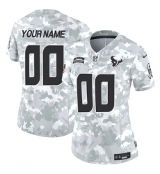 Women's Houston Texans Active Player Custom 2024 F.U.S.E Arctic Camo Salute To Service Limited Stitched Football Jersey(Run Small)