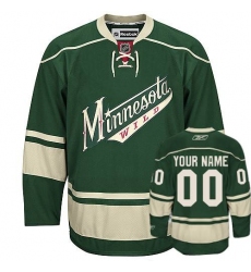 Women's Reebok Minnesota Wild Customized Authentic Green Third NHL Jersey