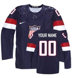 Women's Nike Team USA Customized Authentic Navy Blue Away 2014 Olympic Hockey Jersey Women's Nike Team USA Customized Authentic Navy Blue Away 2014 Olympic Hockey Jersey