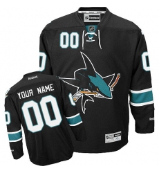 Women's Reebok San Jose Sharks Customized Premier Black Third NHL Jersey