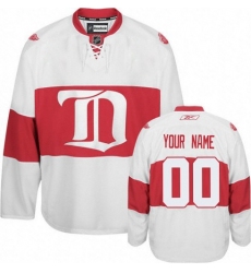 Men's Reebok Detroit Red Wings Customized Premier White Third NHL Jersey