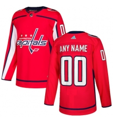  Women's Washington Capitals adidas Red Authentic Custom Jersey