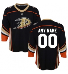 Toddler Anaheim Ducks Black Home Replica Custom Jersey