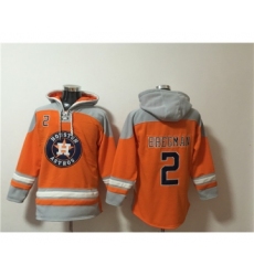 Men's Houston Astros #2 Alex Bregman Orange Ageless Must-Have Lace-Up Pullover Hoodie