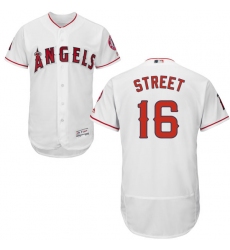 Men's Majestic Los Angeles Angels of Anaheim #16 Huston Street White Home Flex Base Authentic Collection MLB Jersey
