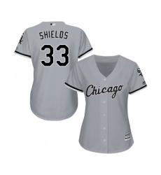 Women's Majestic Chicago White Sox #33 James Shields Replica Grey Road Cool Base MLB Jerseys