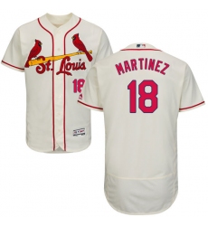 Men's Majestic St. Louis Cardinals #18 Carlos Martinez Cream Alternate Flex Base Authentic Collection MLB Jersey