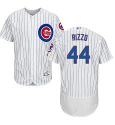 Men's Majestic Chicago Cubs #44 Anthony Rizzo White Home Flex Base Authentic Collection MLB Jersey