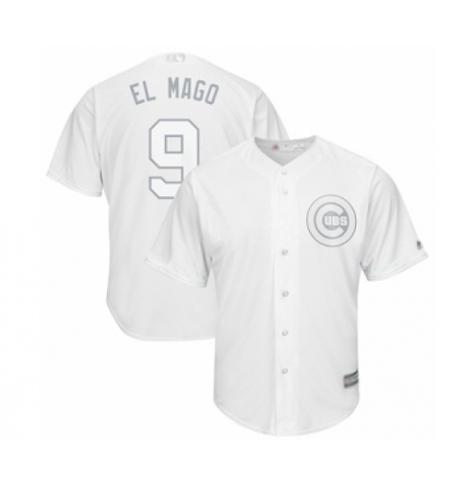 Men's Chicago Cubs #9 Javier Baez  El Mago Authentic White 2019 Players Weekend Baseball Jersey