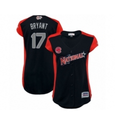 Women's Chicago Cubs #17 Kris Bryant Authentic Navy Blue National League 2019 Baseball All-Star Jersey