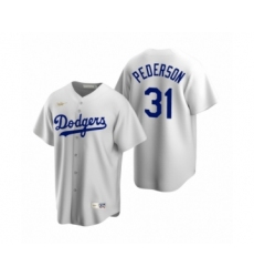 Men's Los Angeles Dodgers #31 Joc Pederson Nike White Cooperstown Collection Home Jersey