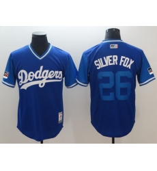 Men's Los Angeles Dodgers #26 Chase Utley Silver Fox Royal Players Weekend Team Jersey