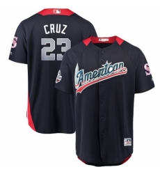 Men's Majestic Seattle Mariners #23 Nelson Cruz Game Navy Blue American League 2018 MLB All-Star MLB Jersey