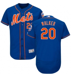 Men's Majestic New York Mets #20 Neil Walker Royal Blue Alternate Flex Base Authentic Collection MLB Jersey