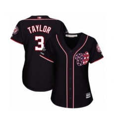 Women's Washington Nationals #3 Michael Taylor Authentic Navy Blue Alternate 2 Cool Base 2019 World Series Champions Baseball Jersey