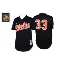 Men's Mitchell and Ness Baltimore Orioles #33 Eddie Murray Authentic Black Throwback MLB Jersey