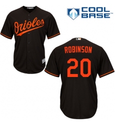 Youth Majestic Baltimore Orioles #20 Frank Robinson Authentic Black Alternate Cool Base MLB Jersey