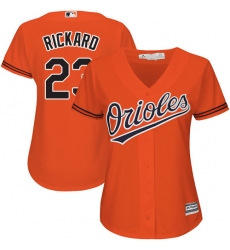 Women's Majestic Baltimore Orioles #23 Joey Rickard Authentic Orange Alternate Cool Base MLB Jersey