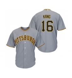 Men's Pittsburgh Pirates #16 Jung-ho Kang Replica Grey Road Cool Base Baseball Jersey
