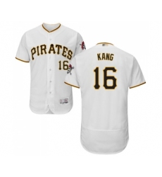 Men's Pittsburgh Pirates #16 Jung-ho Kang White Home Flex Base Authentic Collection Baseball Jersey