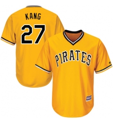 Youth Majestic Pittsburgh Pirates #27 Jung-ho Kang Replica Gold Alternate Cool Base MLB Jersey