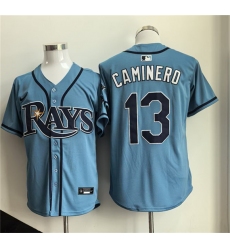 Men's Tampa Bay Rays #13 Junior Caminero Blue 2026 Limited Stitched Baseball Jersey