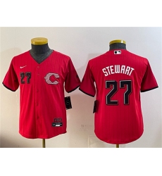 Women's Cincinnati Reds #27 Sal Stewart Red 2026 City Connect Stadium Stitched Baseball Jersey(Run Small)