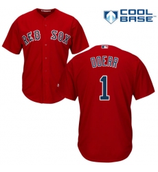 Youth Majestic Boston Red Sox #1 Bobby Doerr Replica Red Alternate Home Cool Base MLB Jersey