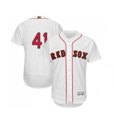 Men's Boston Red Sox #41 Chris Sale White 2019 Gold Program Flex Base Authentic Collection Baseball Jersey