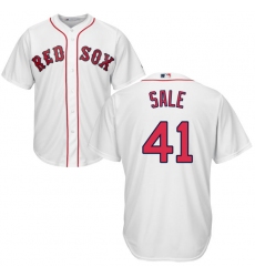 Men's Majestic Boston Red Sox #41 Chris Sale Replica White Home Cool Base MLB Jersey