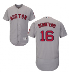 Men's Majestic Boston Red Sox #16 Andrew Benintendi Grey Flexbase Authentic Collection MLB Jersey