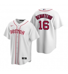 Men's Nike Boston Red Sox #16 Andrew Benintendi White Alternate Stitched Baseball Jersey