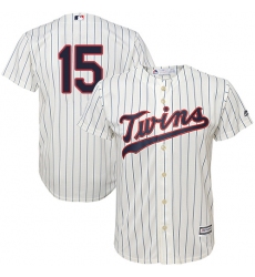 Youth Majestic Minnesota Twins #15 Jason Castro Replica Cream Alternate Cool Base MLB Jersey