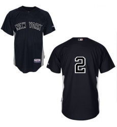 Youth Majestic New York Yankees #2 Derek Jeter Authentic Black MLB Jersey