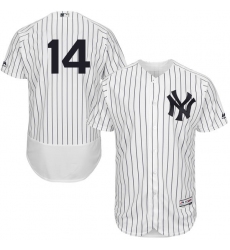Men's Majestic New York Yankees #14 Brian Roberts White Home Flex Base Authentic Collection MLB Jersey
