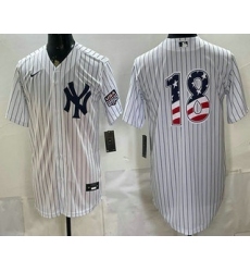 Men's New York Yankees #18 Andrew Benintendi White 2026 USA 250 Fourth of July Home Stadium Stitched Jersey