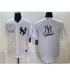 Men's New York Yankees x KAWS Team Big Logo White Stadium Stitched Baseball Jersey